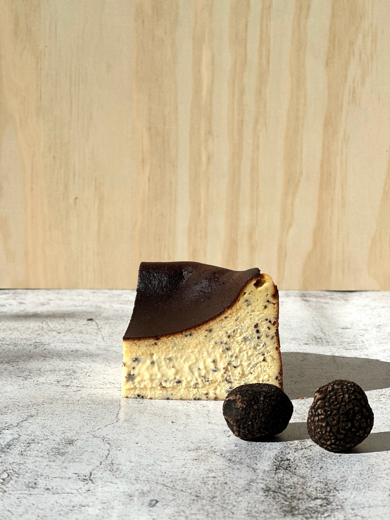 limited special - black truffle basque cheesecake